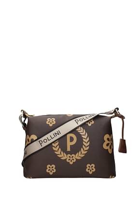 Pollini Crossbody Bag Women PVC Brown Cream