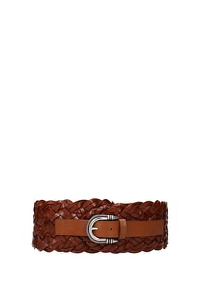 Etro High-waist belts Women Leather Brown Leather