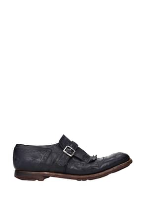 Church's Lace up and Monkstrap Men Leather Blue Baltic