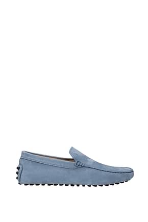 Tod's Loafers Men Suede Heavenly Aviation Blue