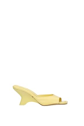 Gia Borghini Sandals Women Leather Yellow Butter