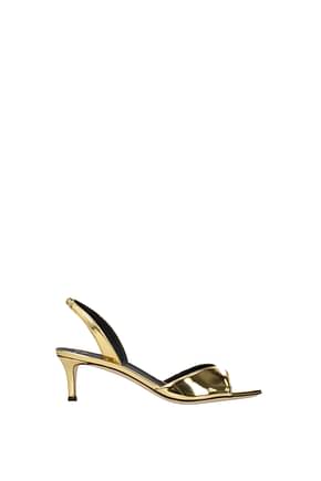 Giuseppe Zanotti Sandals basic Women Patent Leather Gold