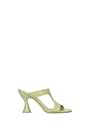 By Far Sandals nadia Women Leather Green Olive
