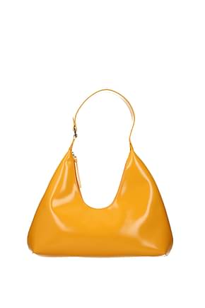 By Far Shoulder bags amber Women Leather Orange Sunflower