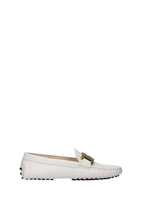 Tod's Loafers Women Leather White Mercury