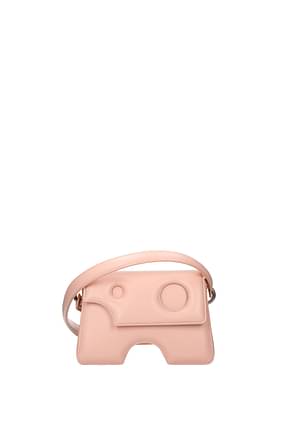Off-White Crossbody Bag burrow Women Leather Pink Nude Pink
