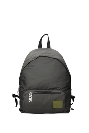 GCDS Backpack and bumbags Men Fabric  Green Dark Green