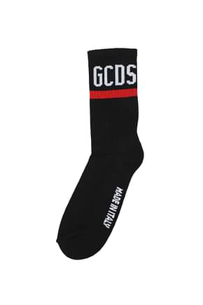 GCDS Short socks Women Cotton Black White