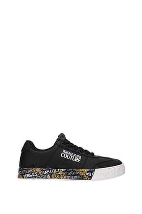 Versace Jeans Sneakers couture Men Leather Black