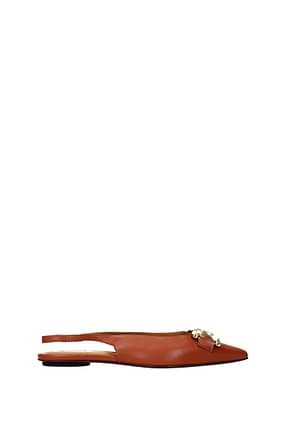 Tod's Sandals Women Leather Brown