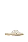 Off-White Slippers and clogs Women Fabric  Beige White