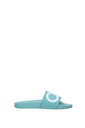 Salvatore Ferragamo Slippers and clogs groovy Women Rubber Heavenly Turquoise