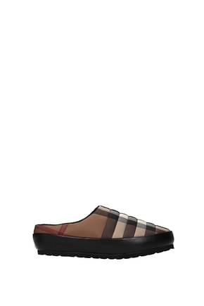 Burberry Slippers and clogs Men Fabric  Brown Birch