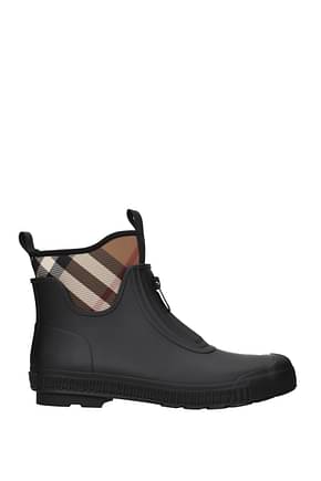 Burberry Ankle Boot Men Rubber Black Brown