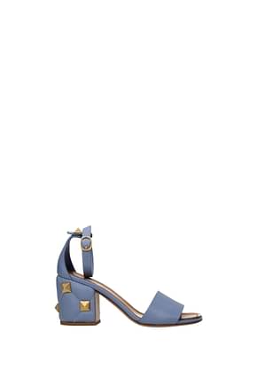 Valentino Garavani Sandals Women Leather Heavenly Light Blue
