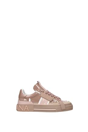 Dolce&Gabbana Sneakers Women Patent Leather Pink Nude Pink