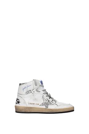 Golden Goose Sneakers sky star Women Leather White Silver