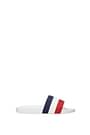 Moncler Slippers and clogs Men Rubber Multicolor White