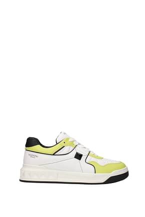 Valentino Garavani Sneakers Men Leather White Lime