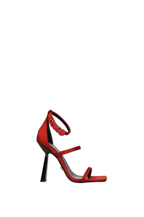 Versace Sandals Women Satin Red