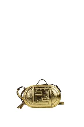 Fendi Handbags Women Leather Gold
