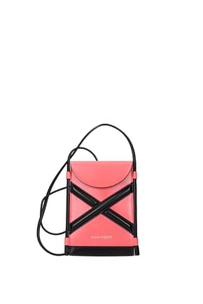 Alexander McQueen Crossbody Bag the cruve Women Leather Pink Black