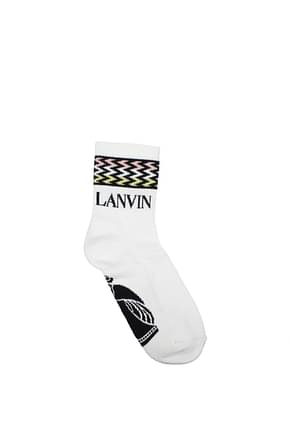 Lanvin Socks Men Cotton White Black