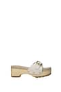 See by Chloé Slippers and clogs Women Leather Beige Chalk