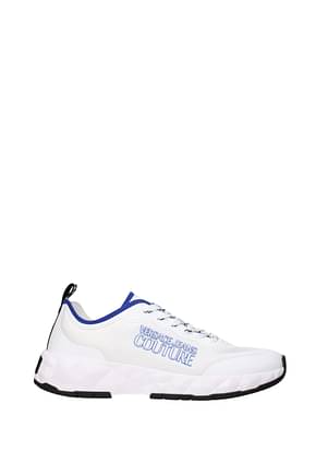 Versace Jeans Sneakers couture Homme Tissu Blanc