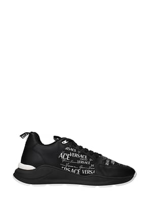 Versace أحذية رياضية رجال قماش أسود