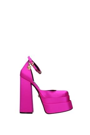 Versace Sandals Women Silk Fuchsia