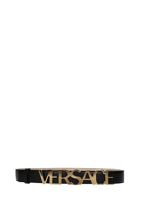 Versace Regular belts Women Leather Black