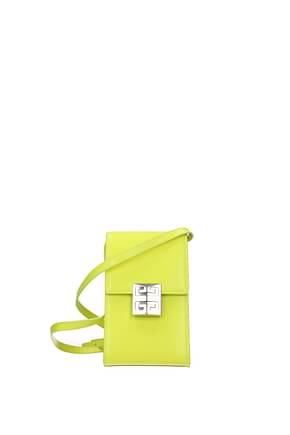 Givenchy Crossbody Bag 4g Women Leather Yellow Fluo Yellow