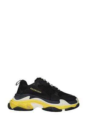 Balenciaga Sneakers triple s Men Fabric  Black Yellow