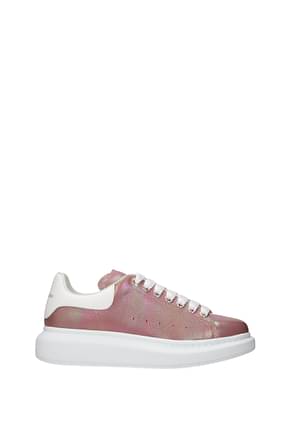 Alexander McQueen Sneakers Women Patent Leather Pink Gold
