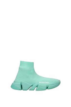 Balenciaga أحذية رياضية speed 2.0 نساء قماش لون أخضر نعناع