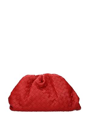 Bottega Veneta Pochette  Femme Cuir Rouge Rouge Lumineux