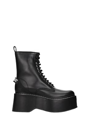 Dsquared2 Ankle boots combat Women Leather Black