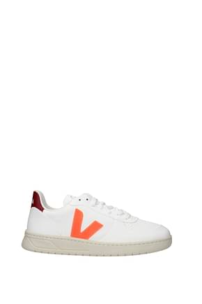 Veja Sneakers Men Leather White Fluo Orange