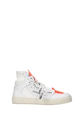 Off-White Sneakers Men Leather White Fluo Orange