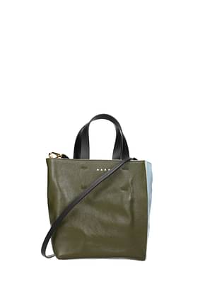 Marni Handbags Women Leather Green Sky