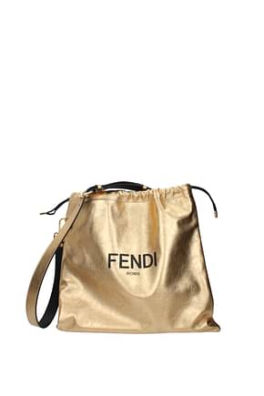 Fendi Crossbody Bag Women Leather Gold
