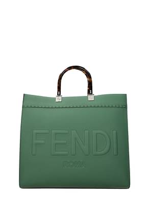 Fendi ハンドバッグ sunshine 女性 皮革 緑 ミント