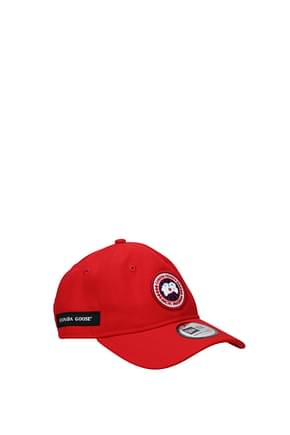 Canada Goose Chapeaux Homme Polyester Rouge