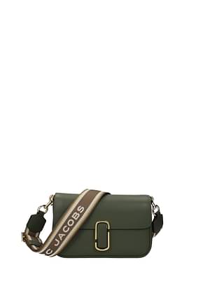 Marc Jacobs Crossbody Bag 3 ways to wear Women Leather Green Bronze Green