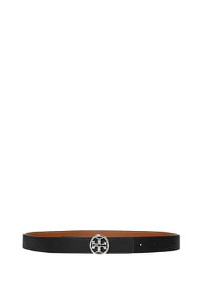 Tory Burch Thin belts Women Leather Black Leather