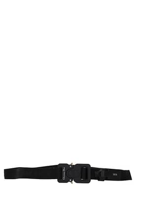 Christian Dior Cinturones Finos Hombre Tejido Negro