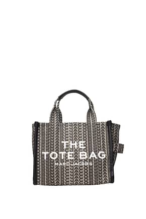Marc Jacobs Borse a Mano the tote bag Donna Tessuto Beige Nero
