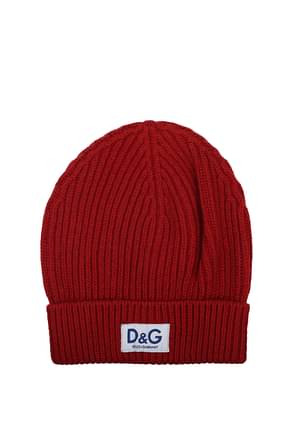 Dolce&Gabbana Hats Men Virgin Wool Red