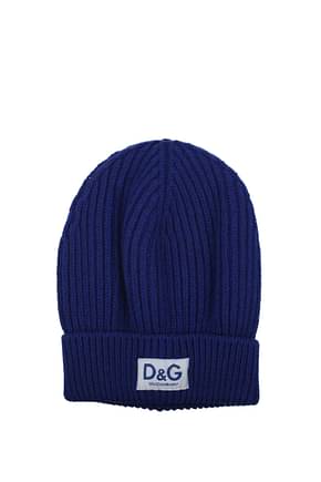Dolce&Gabbana Hats Men Virgin Wool Blue